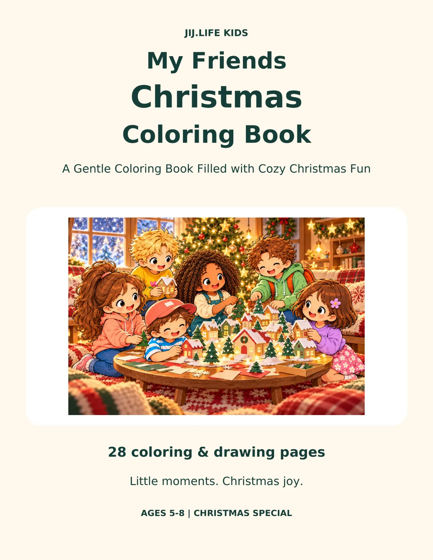 My Friends Christmas Coloring Book – Digitale PDF (Engels, A4)