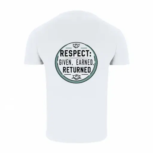Duurzaam T-Shirt - "Respect: Given, Earned, Returned" | Krachtig & Inspirerend Design